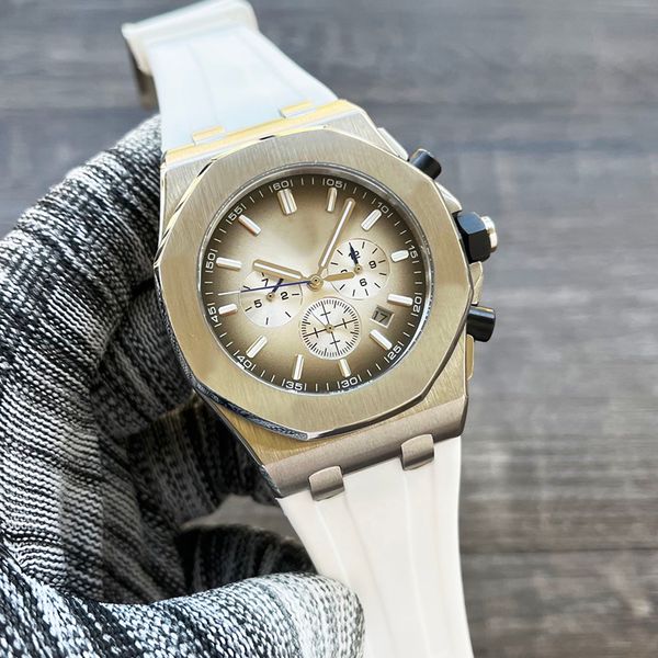 

watch automatic mechanical movement mens designer wristwatch 42mm business wristwatches stainless steel case waterproof montre de luxe rubbe, Slivery;brown