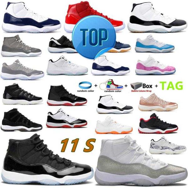 

2022 fashion basketball shoes 11 11s cool grey chreey sport university blue bred jubilee 25th anniversary sneaker trainers, Black