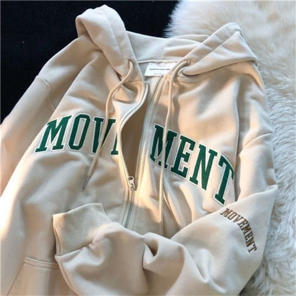 

women's hoodies sweatshirts zip up hoodie woman harajuku aesthetic letter loose long sleeve sweatshirt winter female casual gothic over, Black