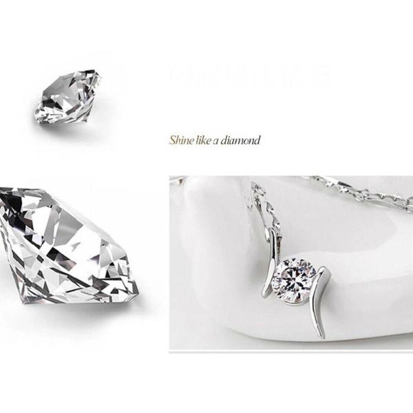 

pendant necklaces imitation 925 sterling sier necklace copper beautif diamond cz zircon necklaces drop delivery jewelry pendants dhm2i, Silver