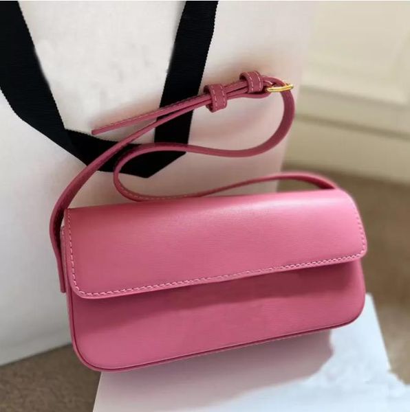 

cross body triomphe women leather bag crossbody pink white designer bags shoulder cluth purse