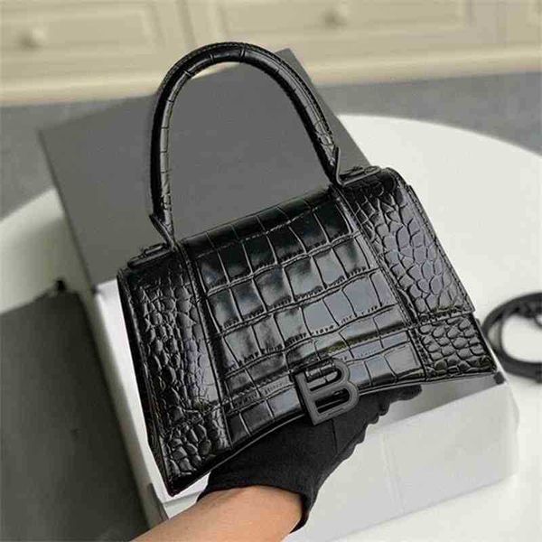 

bags balnecigass handbags premium designer hourglass bag 2022 autumn winter underarm leather women's crocodile diagonal straddle one ha