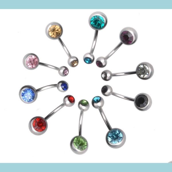 

navel bell button rings colors belly button ring surgical steel hypoallergenic lead and nickel 14 gauge navel piercing body jewelr dh9di, Silver