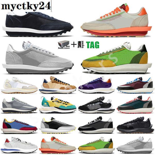 

running shoes mens trainers outdoor sneakers black white sail gum sesame tour yellow pine green 2022 sacais vaporwaffle men women ldv waffle