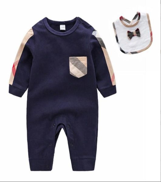 

newborn baby cotton romper 02y rompers toddle baby bodysuit retail kids jumpsuit clothes e5054477, Blue