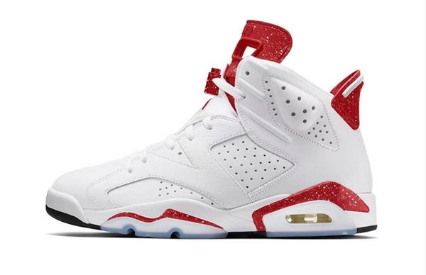 

with original box roller shoes 6 6s mens basketball shoe red oreo white university red men trainers sports sneakers ct8529-162 og quality si