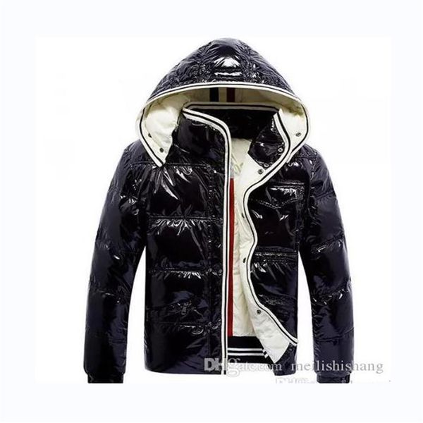 

fashion winter men women outdoor maya shiny matte down jacket mens casual hooded downs coats outerwear man warm jackets parkas s-3223s, Black
