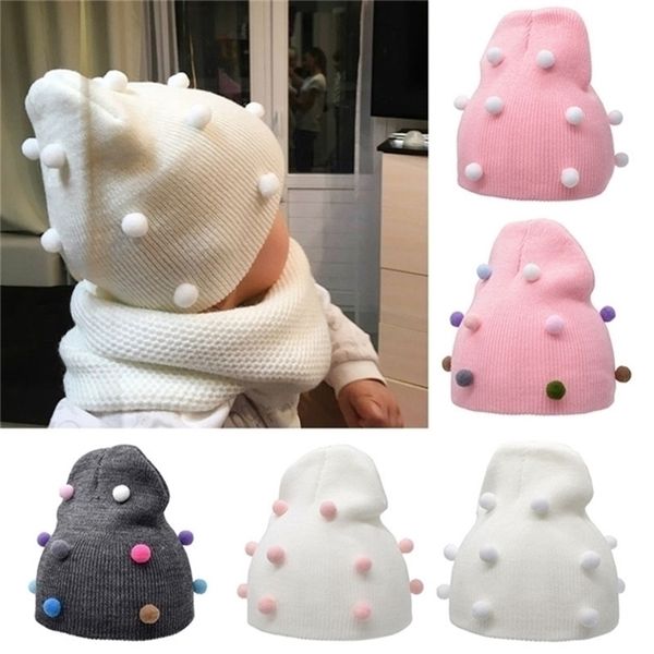 

caps hats beanieskull born soft warm hat baby girl boy knitted kids autumn winter casual for children toddler cute elastic 221107, Yellow