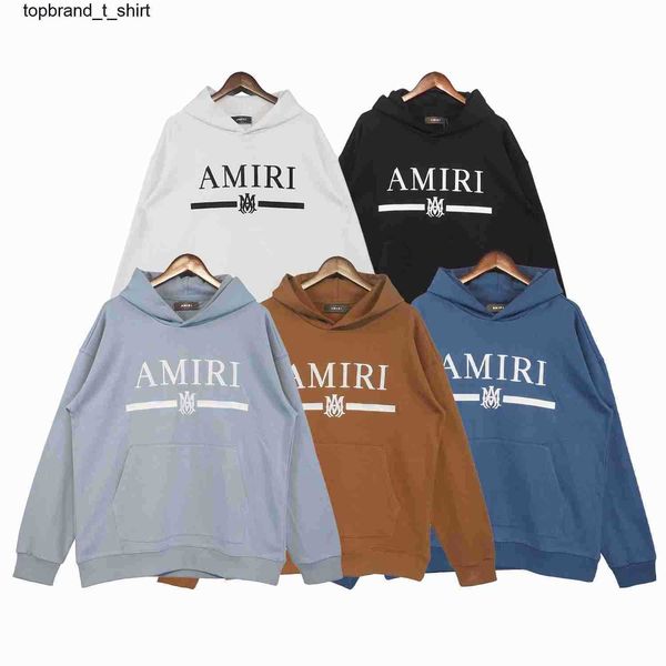 

men's hoodies designer sweatshirts fashion winter amirs letter embroidery pocket loose long sleeve sweater hoodie, Black