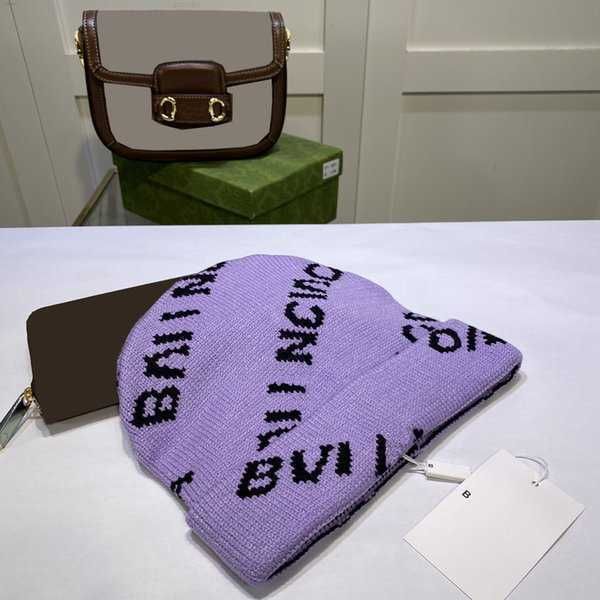 

knitted designer beanie and balencigass winter new woolen hat bonnet autumn versatile korean warm cold lgau, Blue;gray