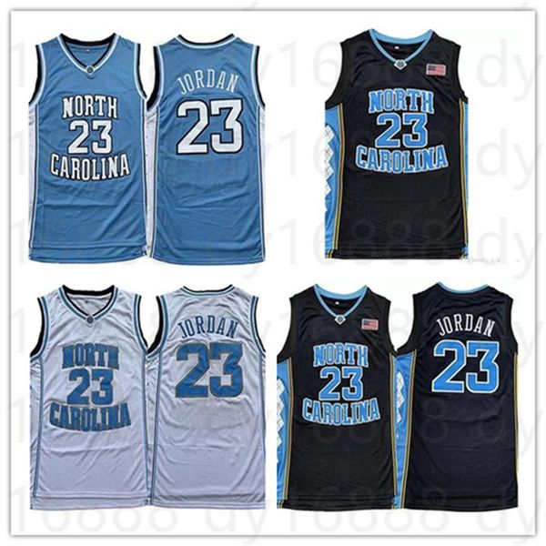 

2022 basketball wear jerseys black white blue shirt north carolina men tar heels 23 michael jersey unc college, Black;red