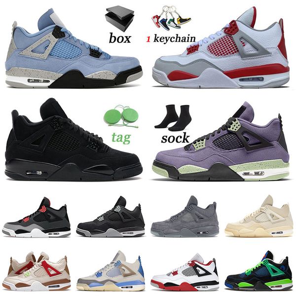 

2022 arrival men basketball shoes 4 4s iv jumpman j4 university blue black cat jorda violet ore jorden red thunder mens women sneakers 0dvn