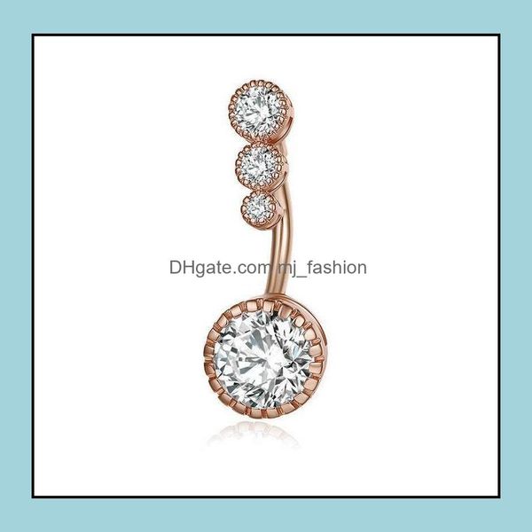 

navel bell button rings diamond dangle belly bars button ring piercing crystal body jewelry navel rings flower shape pendant drop d dhlnc, Silver