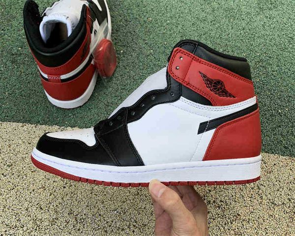 

high og shoes sports sneakers black toes mens basketball red jumpman 1