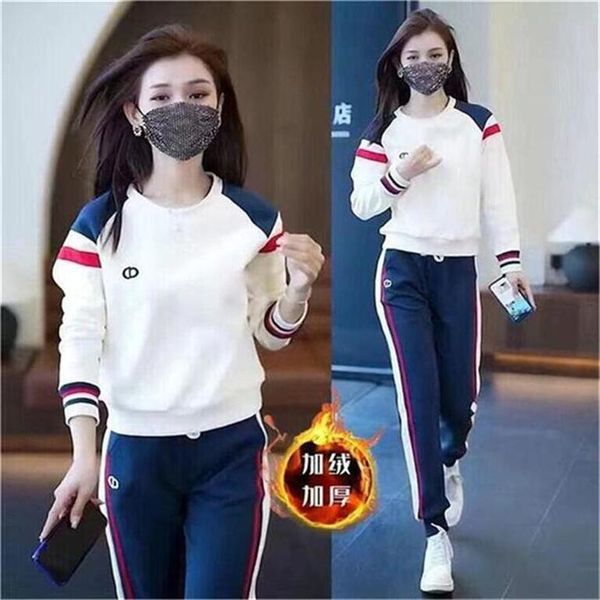 

fashion streetwear luxury womens tracksuits two pieces outfit women crop with pants set outfits casual sweatsuits designer autumn winter siz, Gray