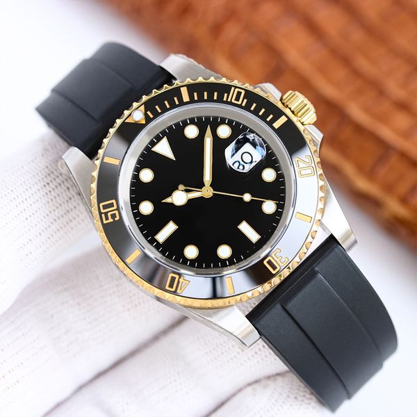 

mens watch ceramic bezel 40mm automatic wristwatch movement designer mechanical men stainless 904l steel watches wristwatches montre de luxe, Slivery;brown