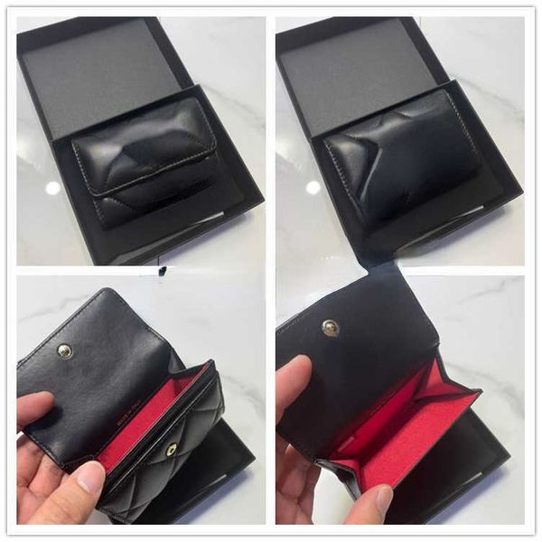 

brand card bag designer design zero wallet key card wallet short clip female everything in fashion a variety of styles, Brown;gray