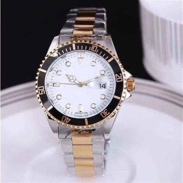 

2021 automatic date men gold watch luxury fashion men and women steel band quartz movement clock gold silver leisure wrist wat184h, Slivery;brown