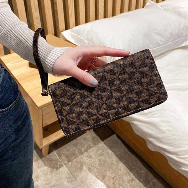 

wallets 2022 fashion women's clutch bag coin purse zipper mobile card holder designer wallet purses, Red;black
