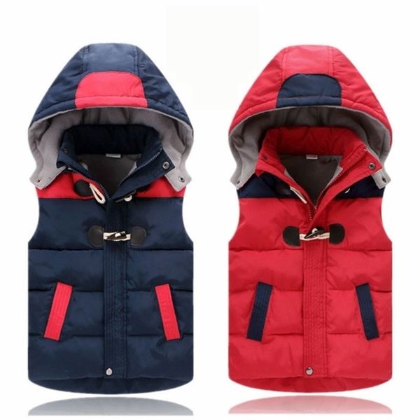 

waistcoat winter warm 3 4 6 8 10 11 12 years teenager thickening outerwear color patchwork hooded vest for kids boys girls 221109, Camo