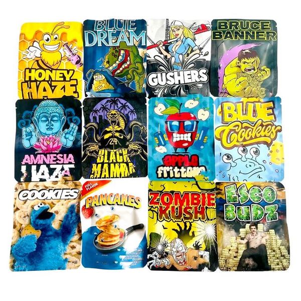 

packing bags honey haze blue dream bruce banner amnesia laze black mampa pancakkes zombie kush esco budz 3 5 edibles mylar bag drop otox6