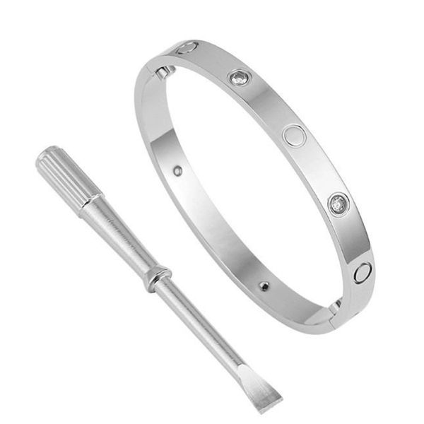 

new love screw bangle carter bracelet designer bracelets luxury jewelry women bangle accessories titanium steel alloy gold-plated never fade, Black