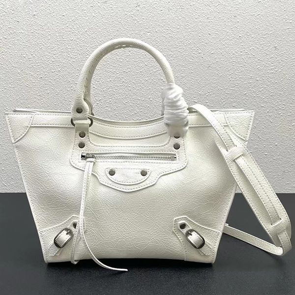 

east west medium tote bag neo classic upside down arena leather designer aged silver hardware two leather hand braided handles handbag shoul