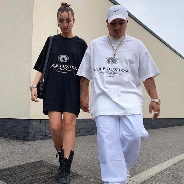 

2022 summer high street loose t-shirt for mens letter print oversize short sleeve round neck casual tss tshirts c773, White;black
