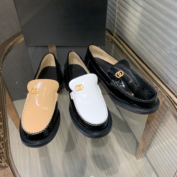 

new casual shoes ladies formal shoes designer models classic fashion low-party wedding leather flat heel business banquet black white loubou
