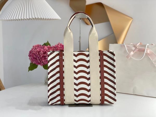 

women's fashion shopping bag class handbag luxury designer letter embroidery color splicing casual large capacity shoulder bag size 37x