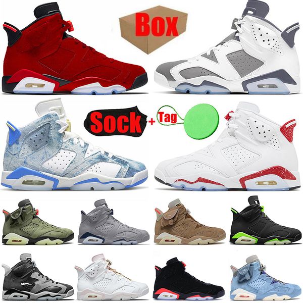 

jumpman 6 6s toro cool grey basketball shoes washed denim black infrared georgetown red oreo unc bordeaux metallic silver midnight navy spor, White;red