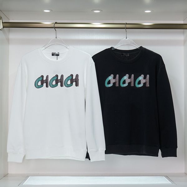 

2023 new hoodies spring autumn brand logo mens hoodies sweatshirts men hip hop sweatshirt loose casual clothing european, Black