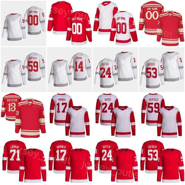 

custom 2022 men hockey reverse retro dylan larkin jersey sport tyler bertuzzi lucas raymond moritz seider robby fabbri filip hronek stitched, Black;red