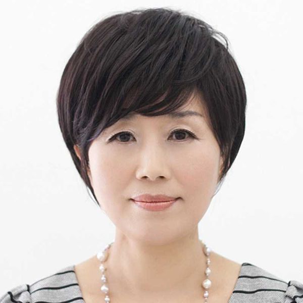 

hair lace wigs female spring summer iddle-aged and elderly women's short hair straight send aunt m wig headcover, Black