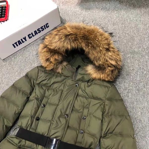 

designer luxury down jacket fur ruff classic women fashion and multi function essential hoodies womens jackets winter warm clothing hoody 5a, Black