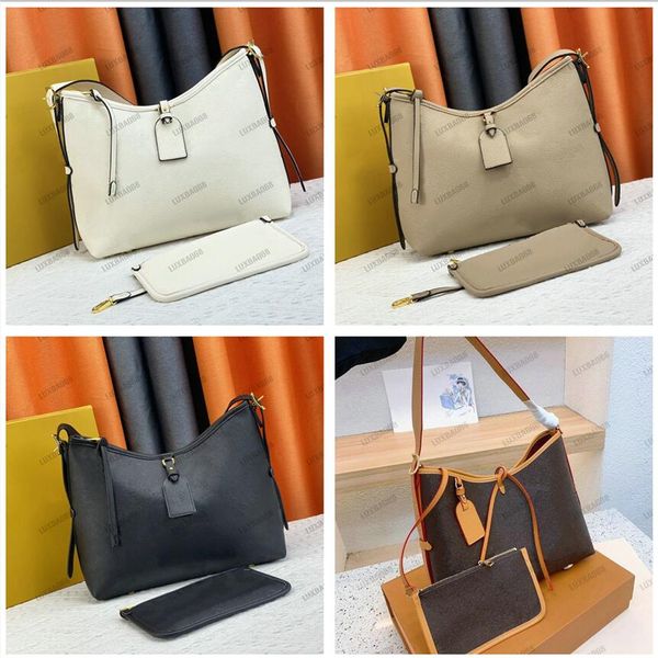 

carryall mm gm shoulder bag carry all handbag with zipped pouch 2 sets shopping bag large capacity embossed monograms women designer tote pu