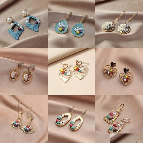 

charm hollow metal earrings for women big geometric statement gold stud trendy jewelry accessories drop delivery dhwhl, Golden