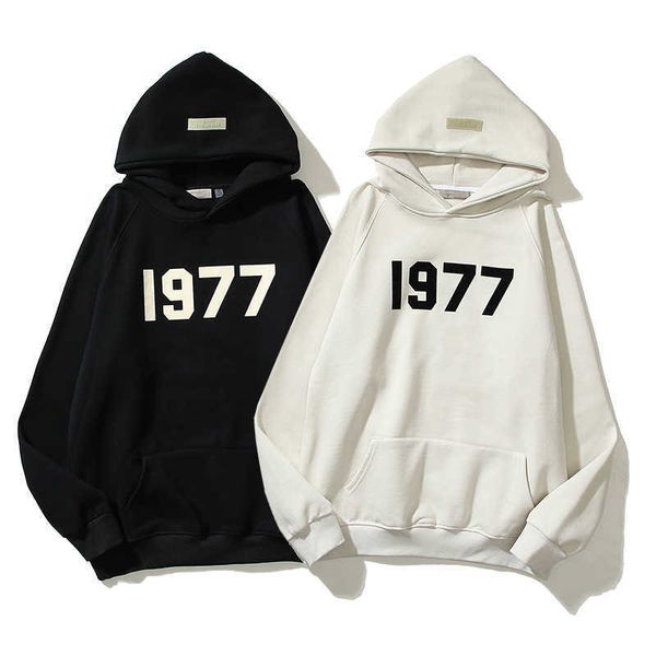 

double men's hoodie eentail sweathirt deigner sweater line gallerye print of eential bodyuit american and women spring autumn, Black
