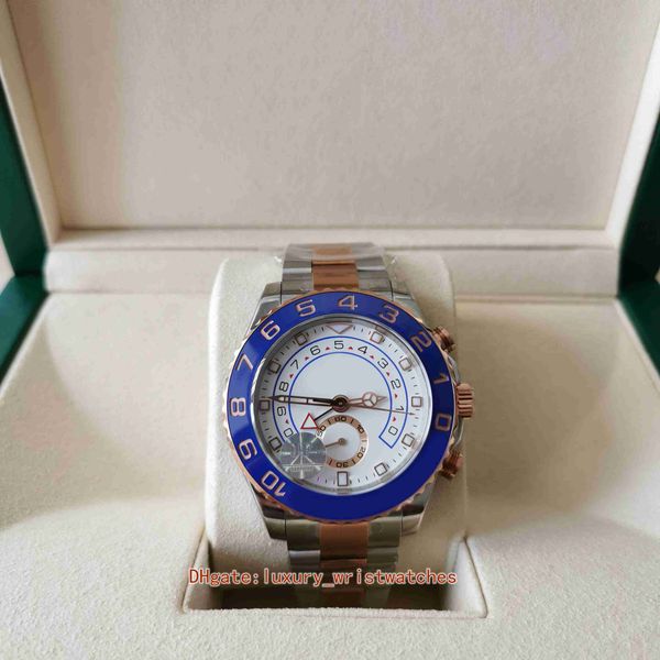 

perfect super quality mens watch cal.4161 movement watches 44mm 116681 chronograph working rose gold two tone ceramic bezel mechanical autom, Slivery;brown