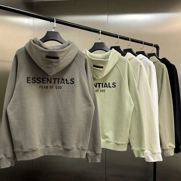 

men's hoody fashion fog designer esenti double zip hoodie loose couple sweatshirt oversize cotton casual brand ee2r with pocket hiphop, Black