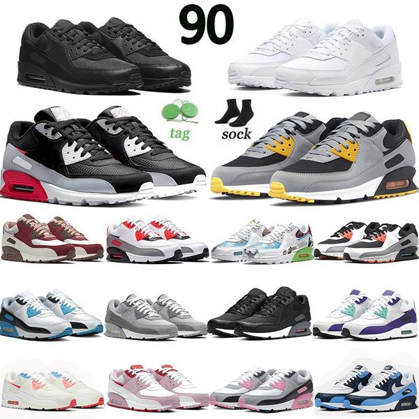 

2022 classic 90 90s size us 11 mens womens running shoes premium obsidian griffey bacon surplus black white wolf grey unc blue trainers desi