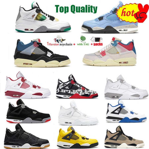 

2022 jumpman 4 4s basketball shoes mens 2022 sail university blue fire red thunder oreo diy bred military black cat guava ice