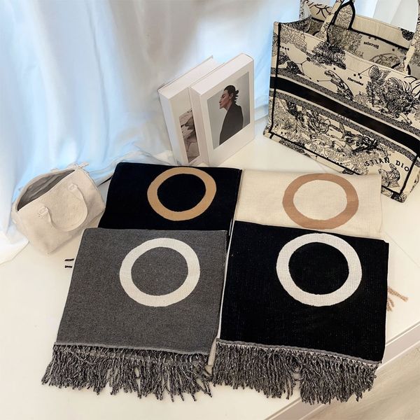 

winter scarves fashion scarf luxury warm letters design for man women elegant wraps 4 color, Blue;gray