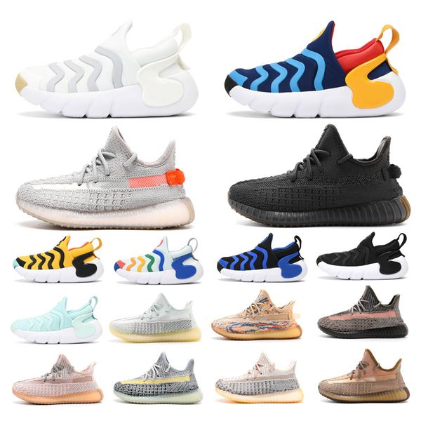 

kids running shoes with tag children designer sneakers university red black white pink blue boy girls platform trainers skateboard size 22-3