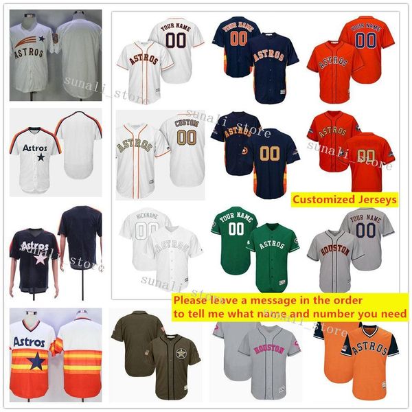 

custom college wear stitched 43 lance mccullers 46 collin mchugh 22 josh reddick 4 george springer 35 justin verlander 21 zack greinke 10 yu, Black