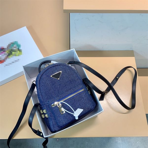 

designer mini backpack tannin denim back pack men women bookbags hobo luxury schoolbag travel shoulder bags backpacks set