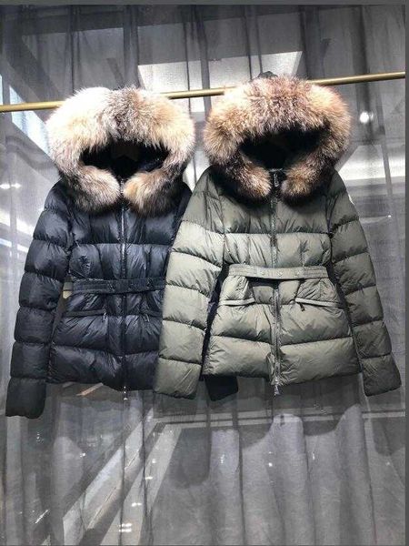 

designer luxury down jacket fur ruff classic women fashion and multi function essential hoodies womens jackets winter warm clothing hoody 5a, Black