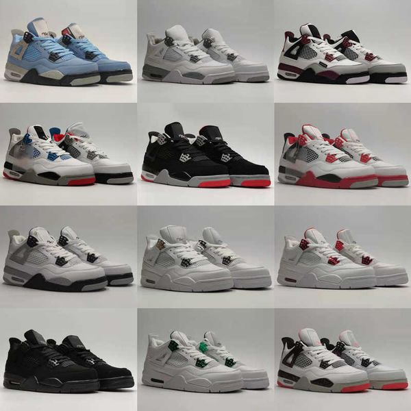

2022 men outdoor shoes jumpman 4s red thunder 4 black cat sail white oreo cactus jack dark marina blue mocha university cool grey women mens