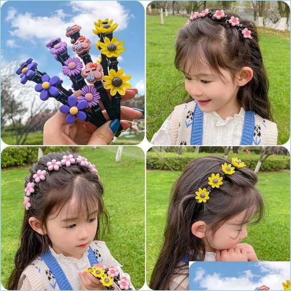 

headbands childrens broken hairs headband girl princess press hair nonslip hairpin drop delivery jewelry hairjewelry dh5dx, Silver