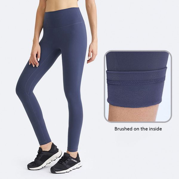 

l_144 high rise fleece pant brushed for a warm t-suture yoga pants running tight sweatpants women leggings workouts trousers